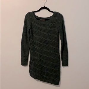 Fitted Forest Green Sweater Dress
